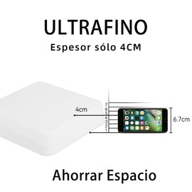 CANMEIJIA Lampara de Techo LED,48W 6500K Plafones para Techo Interior Cuadrado,Lamparas de Techo para Interior de Casas Súper Brillante,Lampara Techo Para Recamara,Sala,Cocina,Dormitorio,Baño,Ø30CM