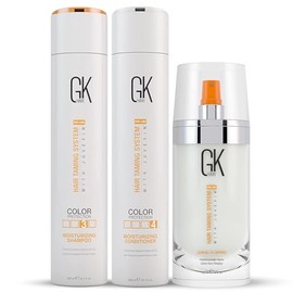 GK HAIR Global Keratin Moisturizing Shampoo & Conditioner 1000ml - Treatment Leave in Spray 120ml