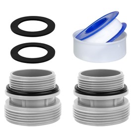 YJSDDNTY 2er Set Poolschlauch Adapter Set Poolpumpe Schlauchadapter für 40 mm auf 1 1/2 Zoll Schlauch mit Dichtung
