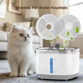 Cat Water Fountain Filters, 4 Pack Replacement Filters & 4 Pack Replacement Pre-Filter Sponges Set for 100oz/3L Automatic Pet Fountain Cat Water Fountain