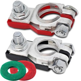 Battery Terminals for Nissan - Compatible for Nissan, Maxima, Rouge, Sentra, Murano,243407F000,24340-7F000, 243407F001, Positive and Negative,Plastic Cove