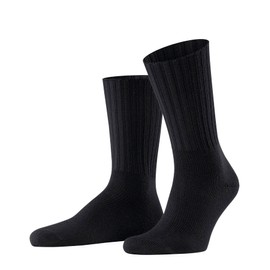 FALKE Herren Socken Nelson M SO Wolle einfarbig 1 Paar, Schwarz (Black 3000), 43-46