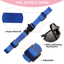 Ikerall Sternum Straps For Backpacks 1-pack,Adjustable Chest Strap with Emergency Whistle Buckle Suitable for Universal Outdoor Fabric Backpack Straps(Blue)