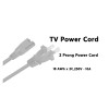 Unbranded Polarized Power Cord, 2 Prong, Universal, 5Ft, Black