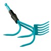 Gardena combisystem Cultivator Rake: Practical 2-in-1 Garden Tool, Turquoise Black,