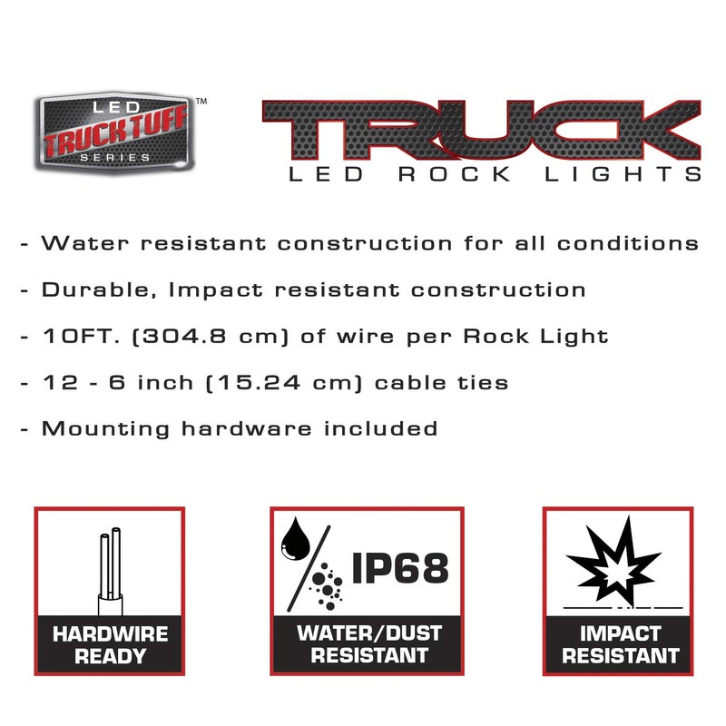 Truck Tuff White Rock Lights