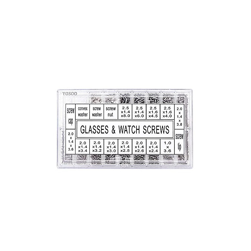 Yosoo - 1000 Piezas Micro Tornillos de Acero Inoxidable Tuercas