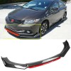 KEEPDSGN For 13-15 Honda Civic 4Dr Carbon Fiber 3PCS Front