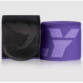 FLY Sports Premium Boxing and Martial Arts Equipment | Boxing Hand Wraps | Big Logo Handwraps (Purple, 450cm)