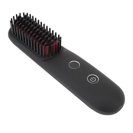 Cepillo Alisador de Pelo Inalámbrico Portátil con Pantalla LED de Temperatura, Cepillo Alisador de Pelo Inalámbrico de Iones Negativos con Pinza para 