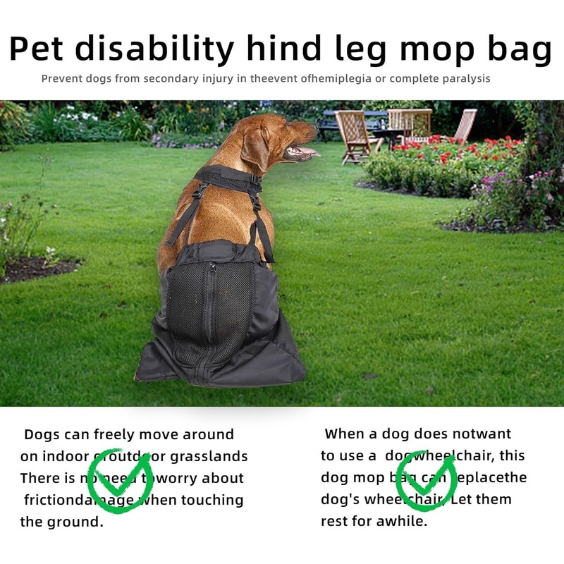 Dog Drag Bag for Paralyzed Rear Legs- Dog Wheelchair Alternative