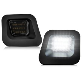 AlyoNed Full LED License Plate Light Tag Lamp Assembly Smoke Lens Compatible with Dodge 2002-2010 RAM 1500, 2003-2010 Dodge RAM 2500/3500, RAM 2010-2018 1500, RAM 2010-2018 2500/3500 Truck Pickup
