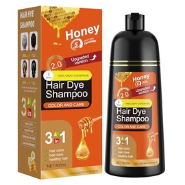 XYZCREATIVE Dark Brown Hair Dye Shampoo 3 in 1 for Women & Men 100% Gray Hair Coverage - Herbal Ingredients Natural Plant Hair Color - Hair Dye in Minutes 500ML