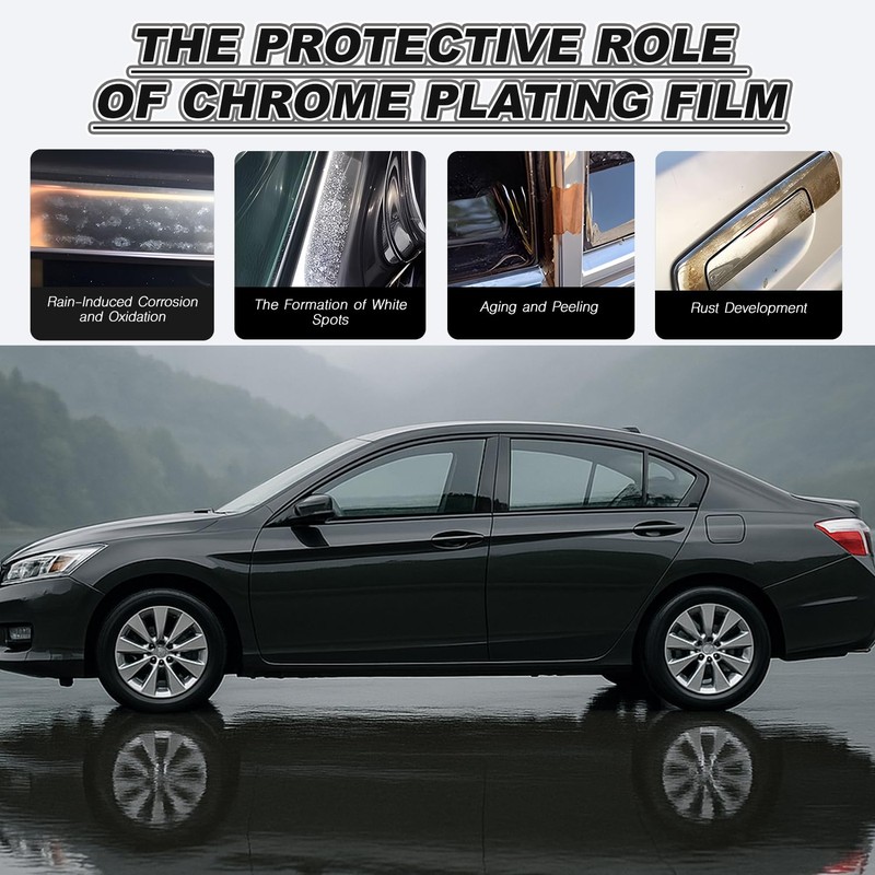 iwannachange Side Window Chrome Delete Vinyl Wrap Overlay fit for