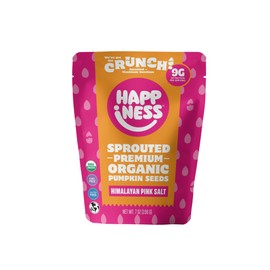 Happiness Foods™ Himalayan Pink Salt – Sprouted Organic Raw Pumpkin Seeds – High Protein, Certified USDA Organic, Non-GMO, Low Carb, Vegan, Gluten-Free Snacks – 7 oz