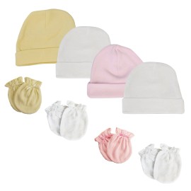 UD_Baby Girls Caps And Mittens (pack Of 8) Nc_0398