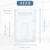 3-Pack Slim Heavy-Duty Vertical Badge Holders – Clear Hard Plastic