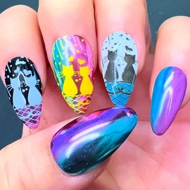 SheModern CHROME CLEAR Adhesive Base Gel Polishes Collection For Use as Creative Dry Coloring with Chrome Pigment Powder