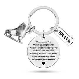 Heigebi Roller Skate Keychain Athletic Keychain Roller Skate Gifts Keyring Skate Lover Gift RollerTeam Gifts Figure Skater Gift Skating Coach Gift Ice Skate Keychain