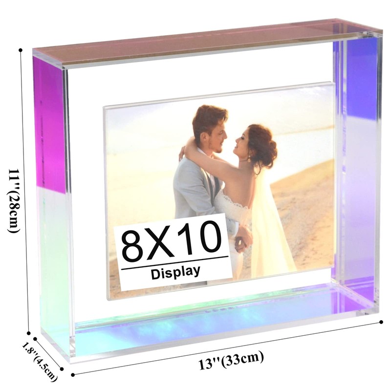 Mutellstory 8x10 Acrylic Picture Frame Neon Floating Photo Frame for