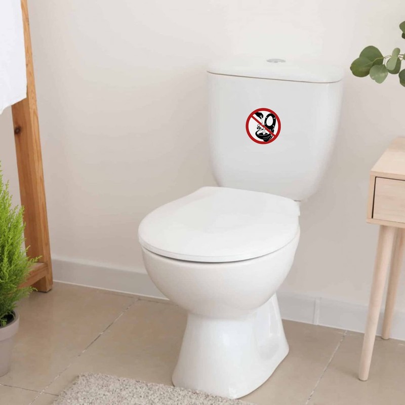 Do not throw toilet bowl sticker 6 round stickers 9.5cm