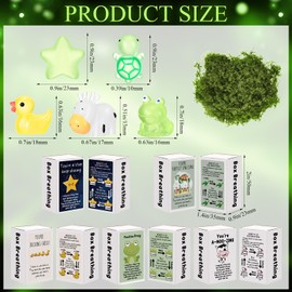 Cinnvoice 25 Sets Emotional Mental Health Care Support Gift Bulk for Coworker Affirmation Mini Luminous Resin Appreciation Gift Box Breathing Gifts for School Team Xmas Teacher, Turtle Duck Cow Star