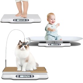 YCWF Pet Scale for Cats and Puppy,Baby Weighing Scale,Digital Scale with 2 Tray and Cat Scratcher,Up to 66 Lbs,Multiple Weighing Scale for Small Animals,Cats, Dogs