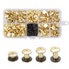 120 Set Brass Chicago Screws Binding Screws, 4 Sizes Screws