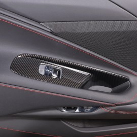 MODY ABS Carbon Fiber Window Lifting Switch Button Frame Trim For Corvette C8 2020-24