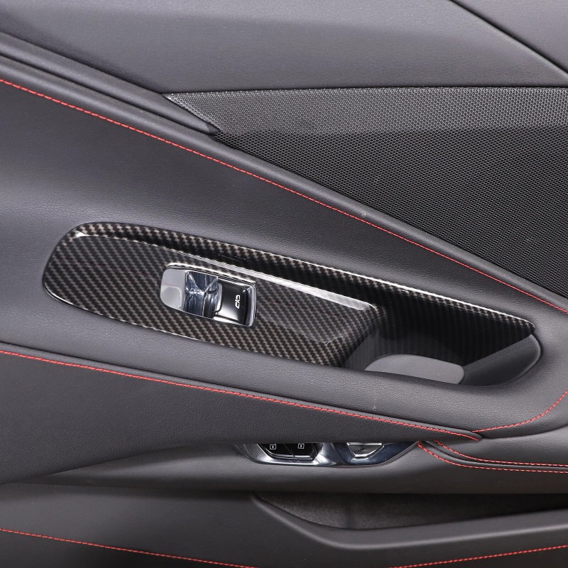 MODY ABS Carbon Fiber Window Lifting Switch Button Frame Trim