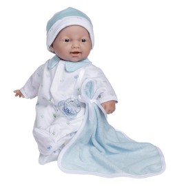 JC Toys La Baby Caucasian Baby Doll Set – 11 Inch Soft Body Doll with Accessories Including a Removable Blue Outfit – Small Baby Doll Toy for Children 12 Months and Older