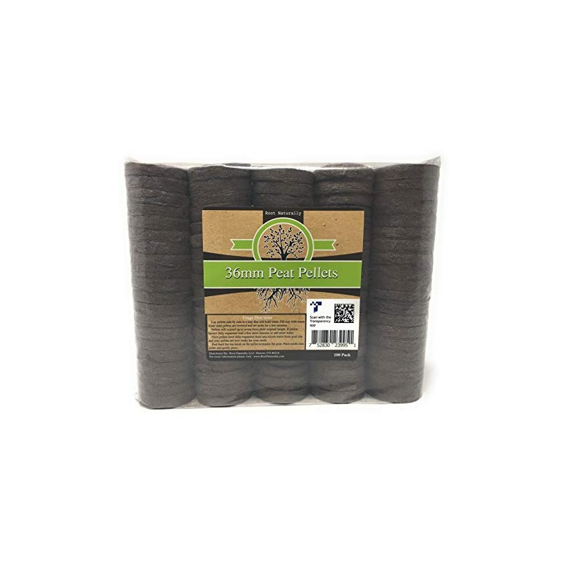 Root Naturally 36mm Peat Pellets - 100 Count