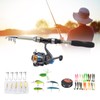 Fishing Pole Kit Carbon Telescopic Portable Durable Lure Rod Set