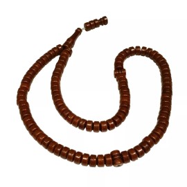 TheTasbih Small Dark Brown Plastic Dhikr Tasbih with 6x5mm Disc-shaped Beads Muslim Rosary