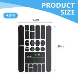 YAPKOLV Pack of 4 Bicycle Frame Protection Carbon Sticker Bicycle Protection Paint Damage Frame Sticker Bicycle Frame Protective Film Bicycle Protective Film Sticker for Bicycle Mountain Bike