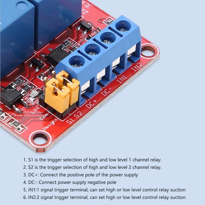 Keenso 2 Channel Relay Module Relay Card with Optocoupler Low
