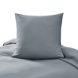 puredown Duvet Covers 140 x 200 cm + 1 Pillowcase 40 x 80 cm - Microfibre, Breathable, Super Soft, Oeko-Tex Bed Linen Sets, 2-Piece, Grey