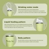 Nzkeuf Elderly Leak-Proof Straw Cup with Handle, 350ml Non-Spill Sippy