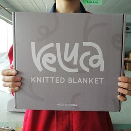 veluca Chunky Knitted Blanket, Large and Tight, Gray