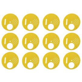12 pcs/Set Plastic Beehive Nuc Box Entrance Gates Bee Nest Door Beekeeping Equipment Beekeeping Tool Yellow