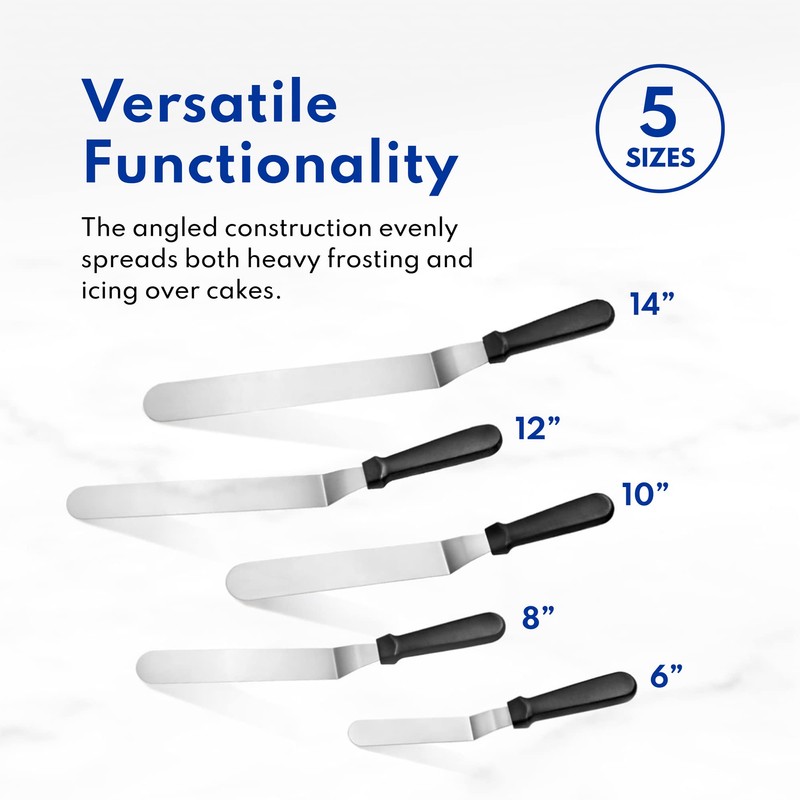 New Star Foodservice 38170 Angled Icing Spatula, 8-Inch Blade, 13-Inch