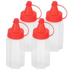 JECOMPRIS 4 pcs convenient outdoor small condiment squeeze bottle lunch box Condiment bottles mini ketchup bottle mini ketchup squeeze bottle salad dressing dispenser sauce bottle