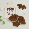 Doisbetthsay Baby Girl Summer Clothes Cow Sleeveless Babydoll Crop Tops