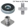LUORNG Stainless Steel Hot Shoe Mount 3/8 Male to 1/4