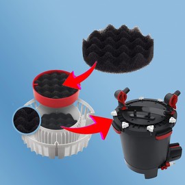 Qzbhct 2 Pcs Bio-Foam Pads for Fluval Fx4 FX5 FX6 Canister Filter Aquarium Filter Sponge Replacement