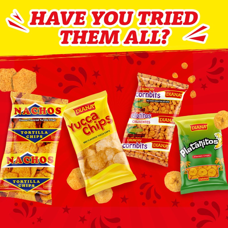 Diana Barbecue Flavored Yuca Chips, 2.29 Oz (Pack of 8)