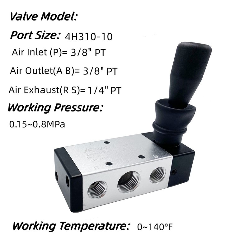 AOMAG Pneumatic 3/8 Inch PT 5 Way 2 Position Air