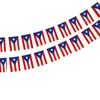 Pandiui23 Puerto Rico Flag 40 Pcs, 11.4M Garland, Spain Pennants, 5.5x8.3 Inch for Decorations