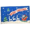 NWFlags Blue Merry Christmas Flag 5ft x 3ft 75d Premium