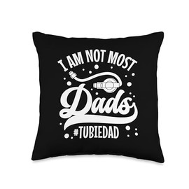 Gtube Accessories for Babies Tubie Dad Feeding Tube Throw Pillow